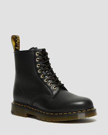 Women's Dr Martens 1460 DM's Wintergrip Leather Lace Up Boots Black | AU 158AHK